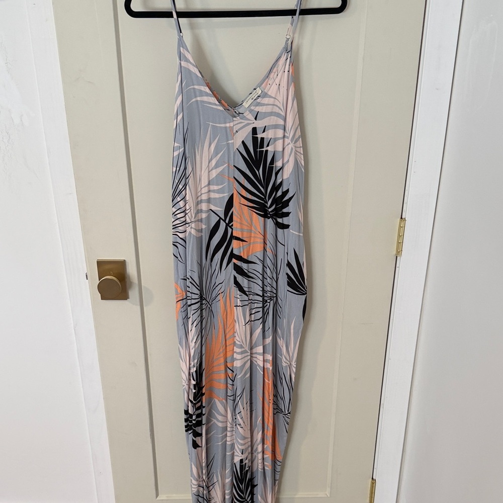 Tropical Print Maxi Dress